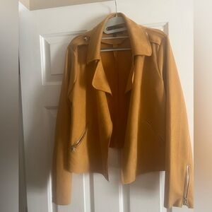 Day trip faux suede moto jacket